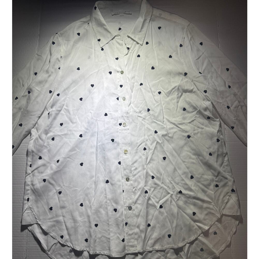 Jane + Delancey Heart Print Button Down